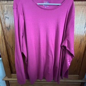Croft & Barrow Fuchsia Long Sleeve Top